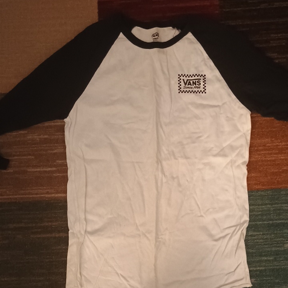 Vans Black and White Raglan T-Shirt